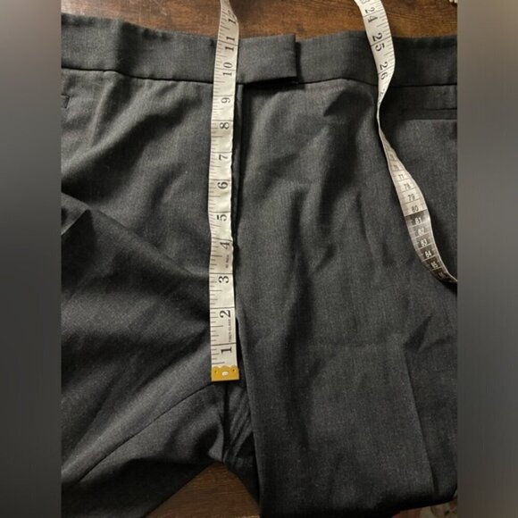 Lafayette 148 Virgin Wool Trouser Pants straight leg grey Women's Size 16 pant - Picture 9 of 11